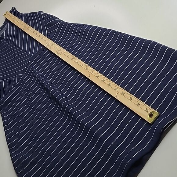 FIT & FLARE OLD NAVY BLUE WHITE SLEEVELESS STRETCH DRESS S SMALL - Picture 5 of 9